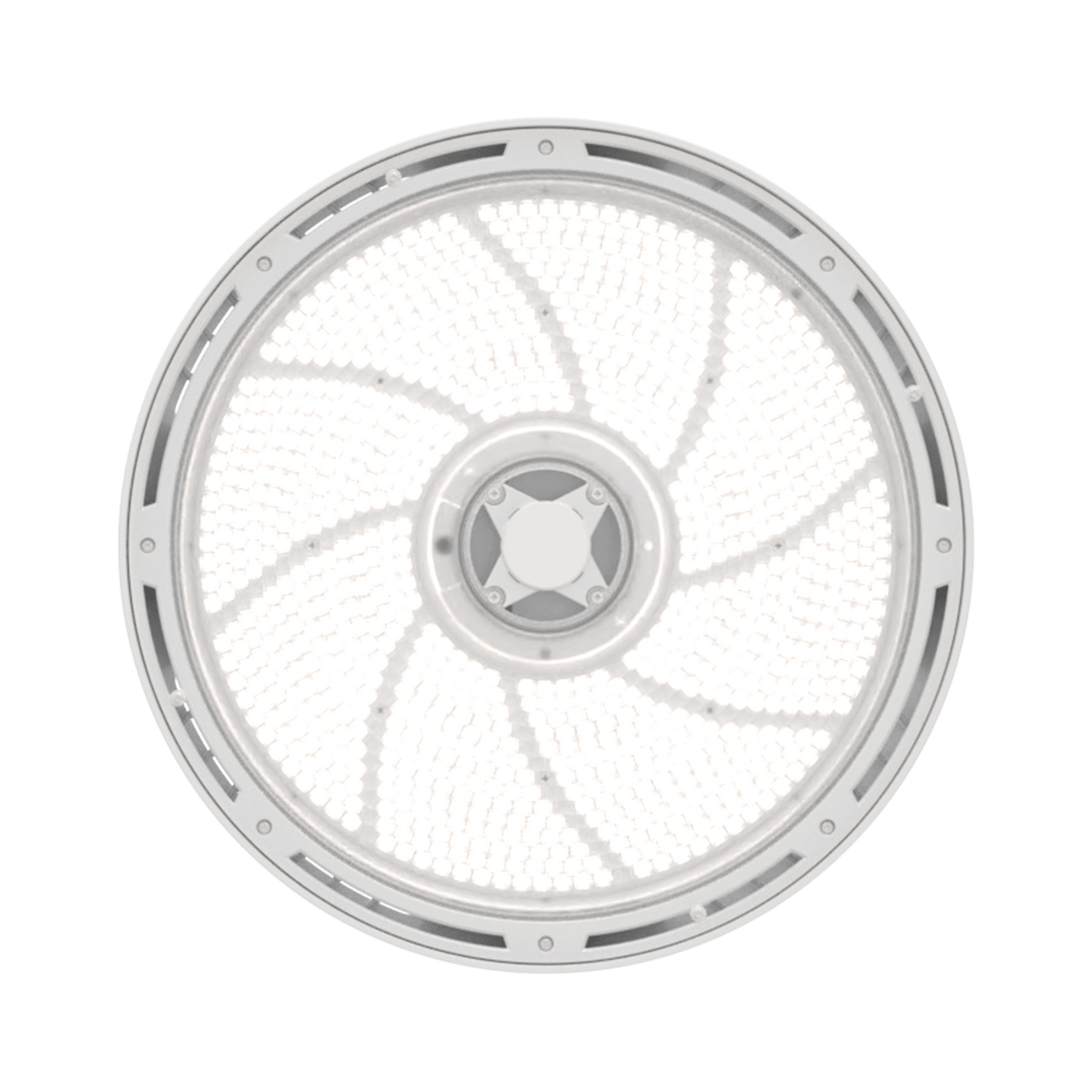 Luminaria LED High Bay Redonda REBL / 24,000-30,000 Lúmenes / Óptica Micro-Prisma Patentada / UGR Ultra Bajo / IK10 IP66 NEMA 4X / Temperatura 3500K-4000K-5000K Switchable / UVOLT 120-347V / Color Blanco.