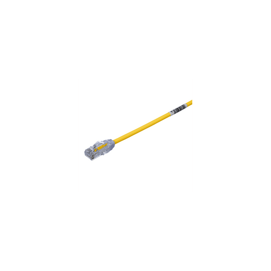 Cable de Parcheo UTP Cat6A, CM/LSZH, Diámetro Reducido (28AWG), Color Amarillo, 1.52 Metros (5 Pies)