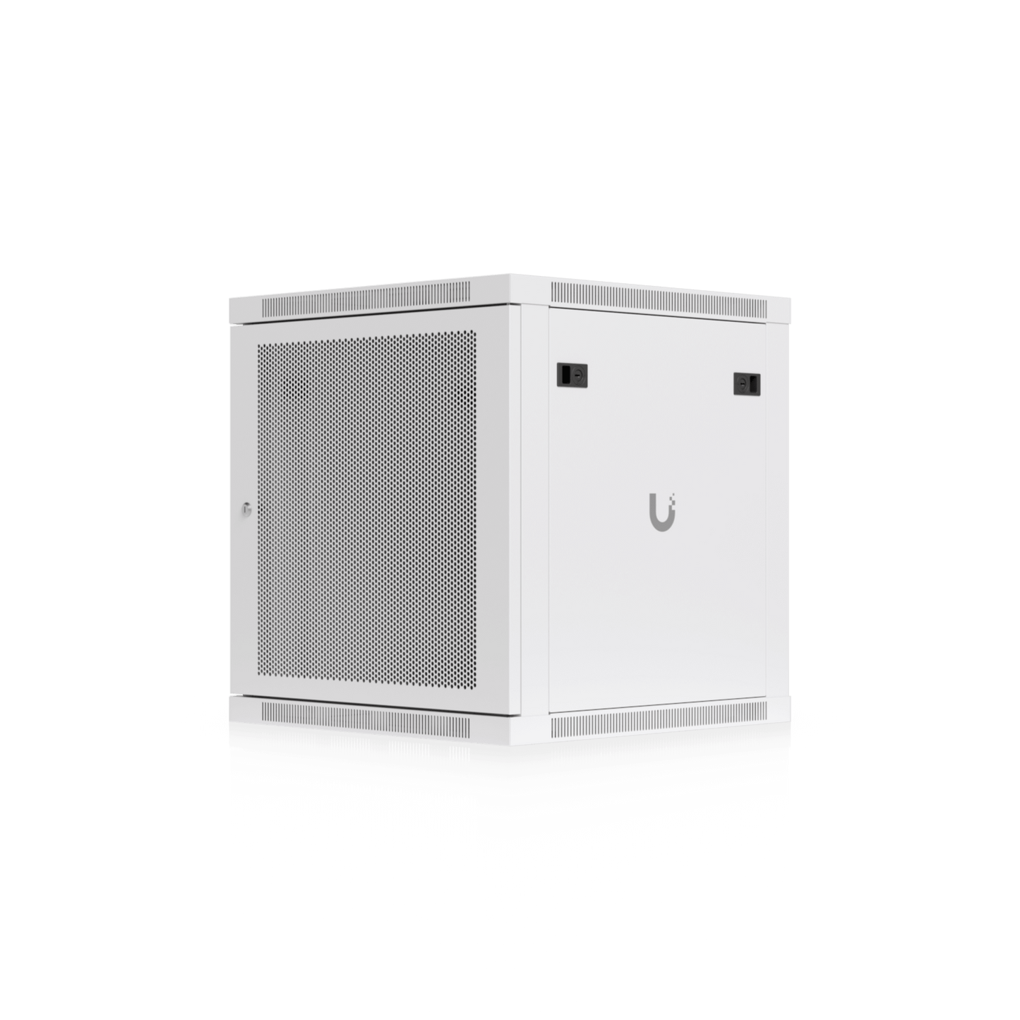 UACC Rack Cabinet 12U (598 x 600 mm) - Gabinete Cerrado para Montaje en Pared con Puerta Frontal Perforada, Totalmente Ensamblado con Ventiladores Integrados y Paneles Removibles