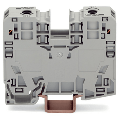 Borna de Paso, 35 mm², POWER CAGE CLAMP, 125 A, 1000 V, Montaje Carril DIN 35x15, Gris, Para Conductores 6-35 mm², Conectores Laterales, Marcaje Lateral