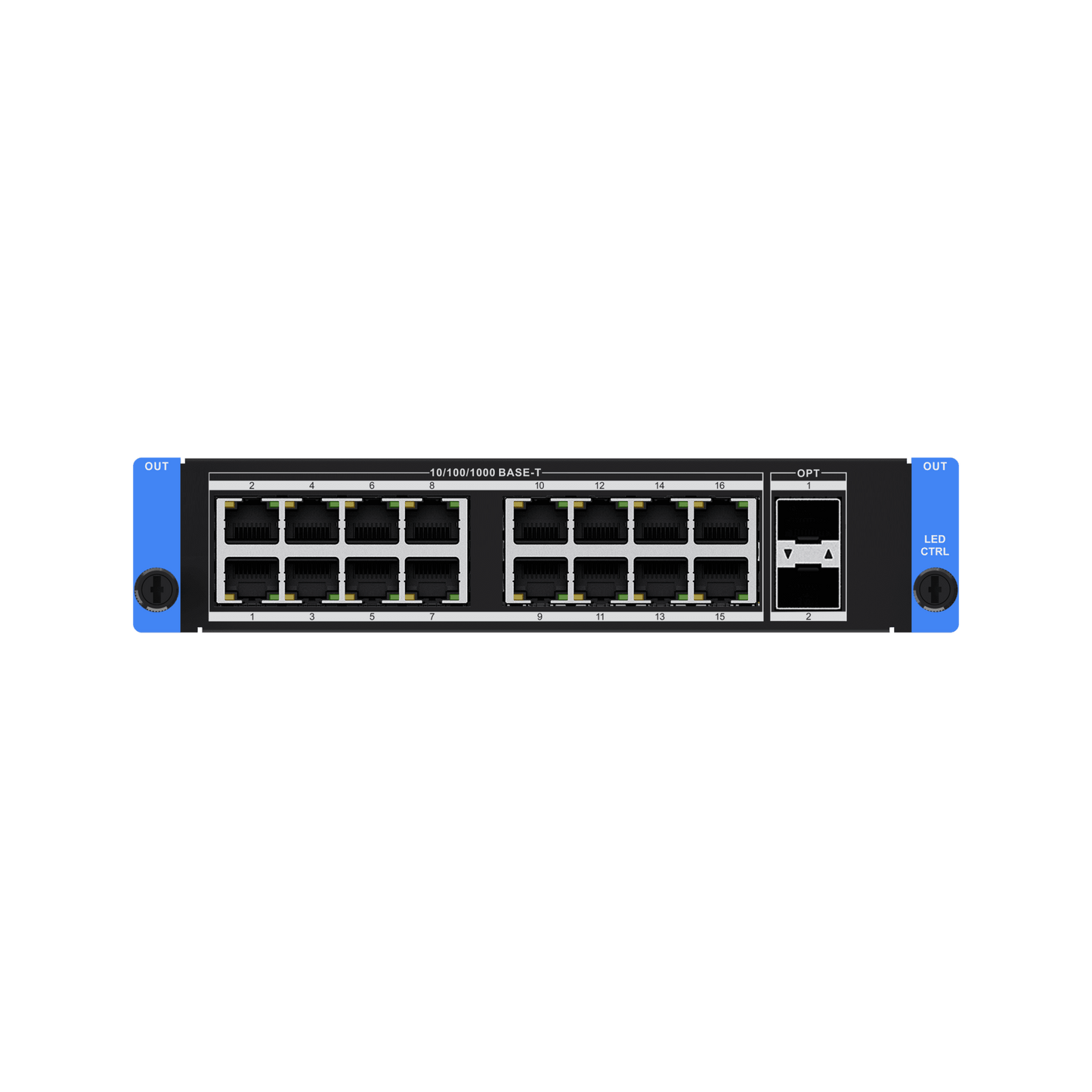 Tarjeta de Video con 16 Puertos Gigabit Ethernet y 2 Puertos Ópticos 10 Gbps SFP+ / Resolución Máxima 10.4 MP / Soporte HDR10 y HLG / Salida para Video Walls LED