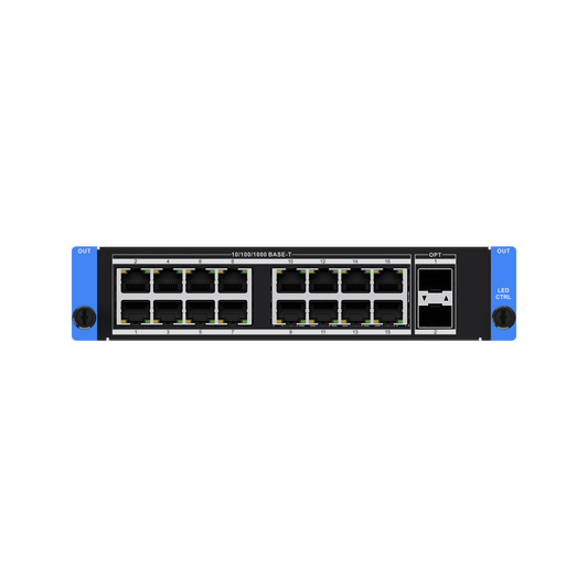 Tarjeta de Video con 16 Puertos Gigabit Ethernet y 2 Puertos Ópticos 10 Gbps SFP+ / Resolución Máxima 10.4 MP / Soporte HDR10 y HLG / Salida para Video Walls LED