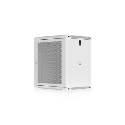 UACC Rack Cabinet 12U (550x 450 mm) - Gabinete Cerrado para Montaje en Pared con Puerta Frontal Perforada, Totalmente Ensamblado con Ventiladores Integrados y Paneles Removibles