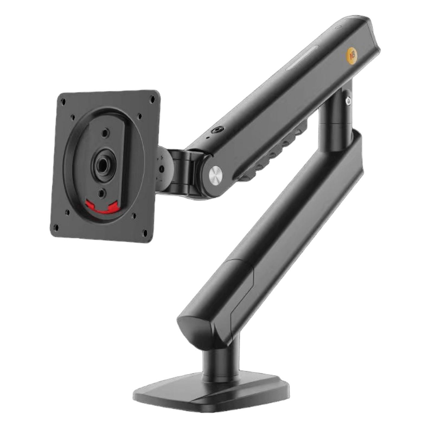 Brazo Ergonómico para Monitor / Soporte 17"-32" / Carga 2-7 kg / Ajuste de Tensión / Rotación ±90° / Instalación Abrazadera o Pasacables