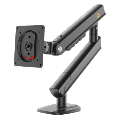 Brazo Ergonómico para Monitor / Soporte 17"-32" / Carga 2-7 kg / Ajuste de Tensión / Rotación ±90° / Instalación Abrazadera o Pasacables