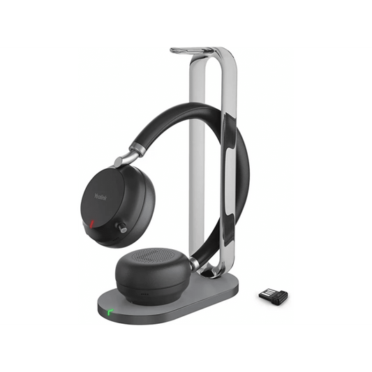 Diadema Inalambrica BH76 Plus With Charging Stand UC Black USB C/A de Yealink con ANC Híbrida y Estación de Carga Premium