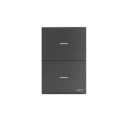 Placa con 2 Interruptores Sencillos  10 A 127 V  60 Hz.