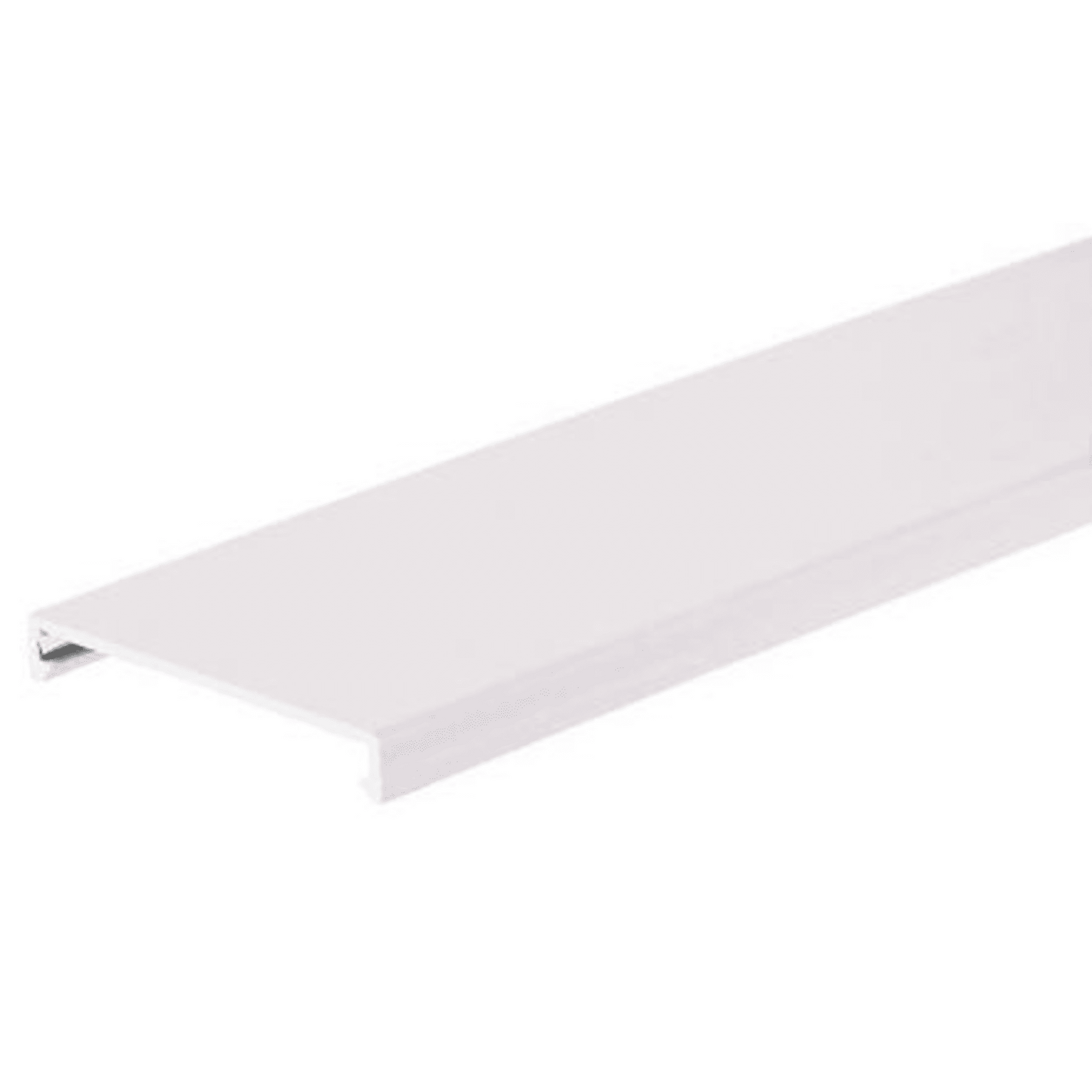 Tapa para Canaleta Ranurada, de 57.2 mm de Ancho, 1828.8 mm de Largo, Color Blanco