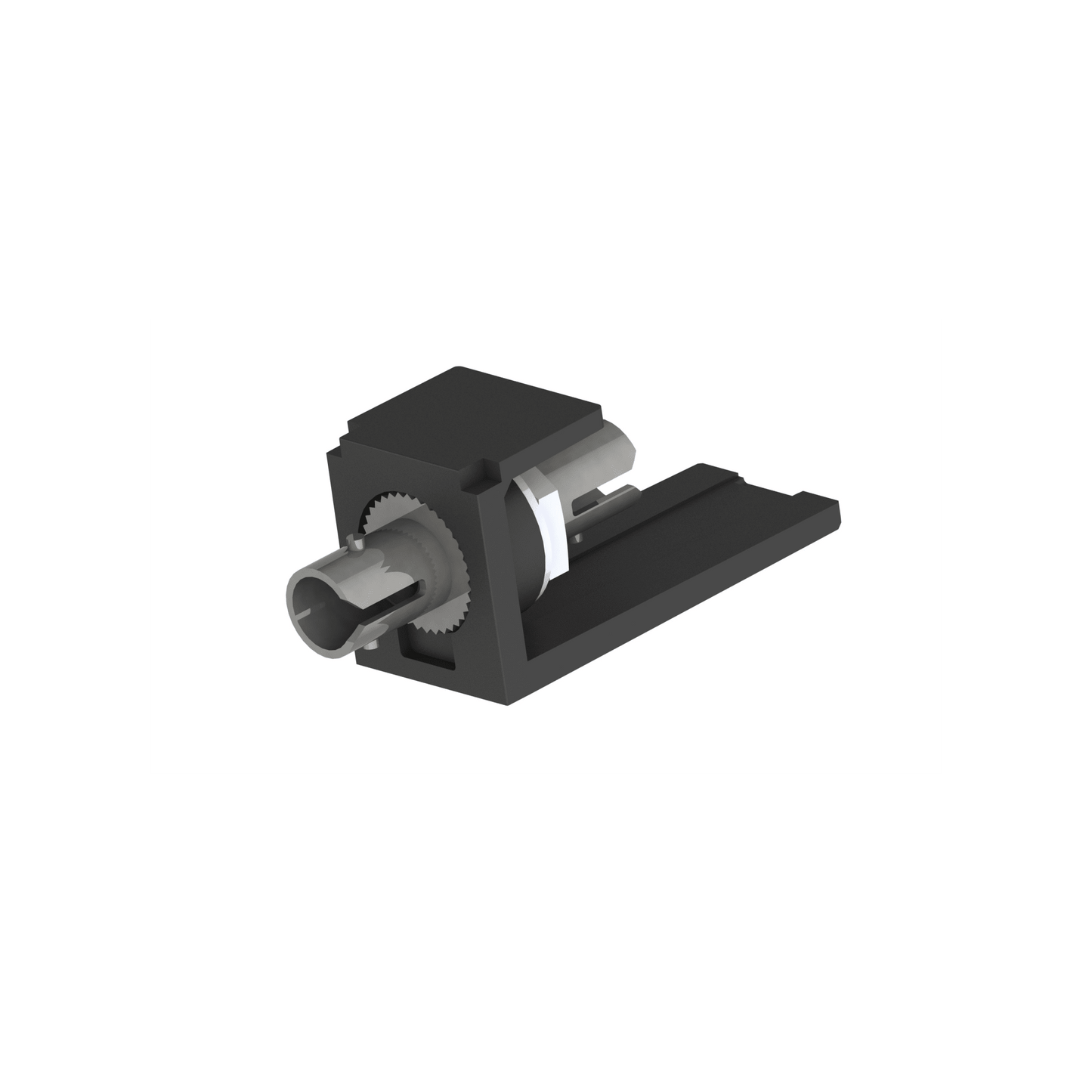 Módulo Acoplador ST Simplex, para Fibra Óptica Multimodo OM3/OM4, Tipo Mini-Com, Color Negro