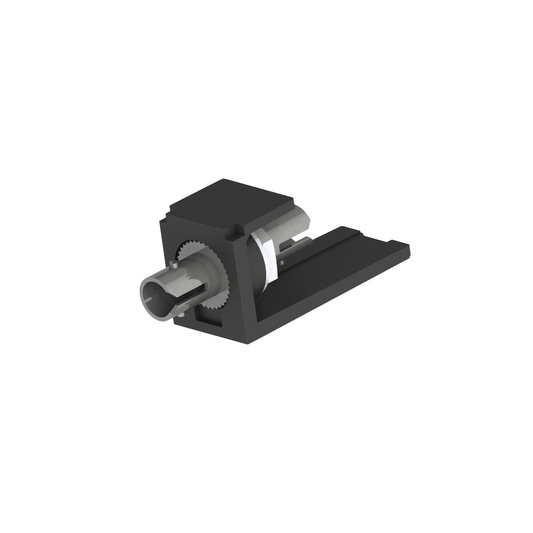 Módulo Acoplador ST Simplex, para Fibra Óptica Multimodo OM3/OM4, Tipo Mini-Com, Color Negro