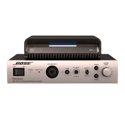 KIT Amplificador IZA190HZ y Streamer de Audio Modular MS.1 | PoE + USB-C | HDMI eARC + Óptica + RCA | Bluetooth LE Audio | WiFi | Control4-Crestron-Elan-RTI-URC-Savant-Lutron | AirPlay2-GoogleCast-SpotifyConnect