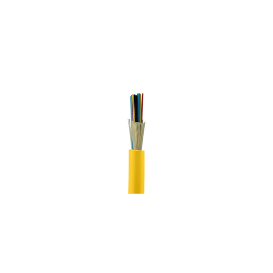 Cable de Fibra Óptica de 24 Hilos, Monomodo OS2 9/125, Interior, Tight Buffer 900um, No Conductiva (Dieléctrica), OFNR (Riser), Precio Por Metro