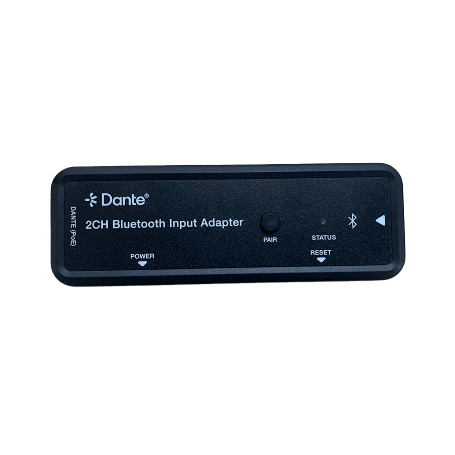 Extensor de Audio Dante® 2CH Bluetooth Input Adapter | Entrada Bluetooth 2 Canales | Salida Dante® Digital | Latencia Configurable 1-5 ms | Compatible HDMI 1.4 | HDCP 1.4 | PoE IEEE802.3af | Distancia de Transmisión 100 m