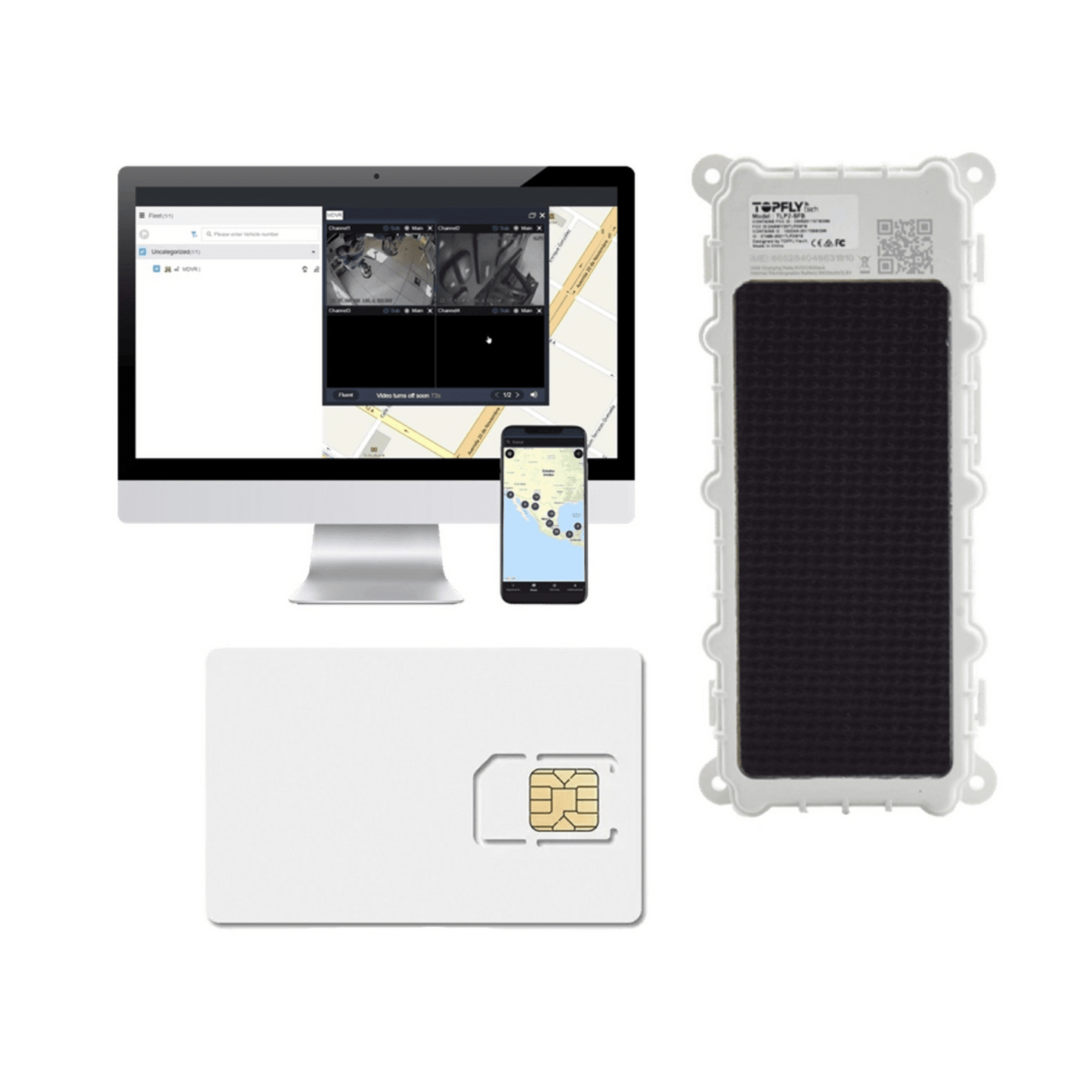KIT Dispositivo de Seguimiento de Activos / Protección IP67 /  Recargable Li 9600 mAh / LTE Cat-M1/NB-IoT / Tamaño Compacto / Funciona con Energía Solar / + EPCOMGPSCODE + SIM500MB2Y
