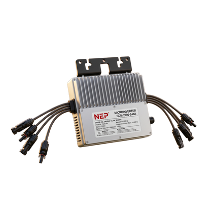 Microinversor 2.25 Kw, 220 Vca, IP67, WIFI Incuido, Soporta Oversizing a 4 Módulos de Hasta 750 W, Incluye Conector Troncal