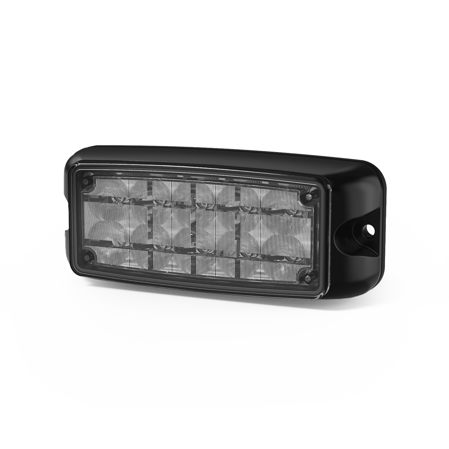 Luz de Advertencia de 5X2" 10 LED, Rojo/Azul, Bisel Negro, Lente Transparente