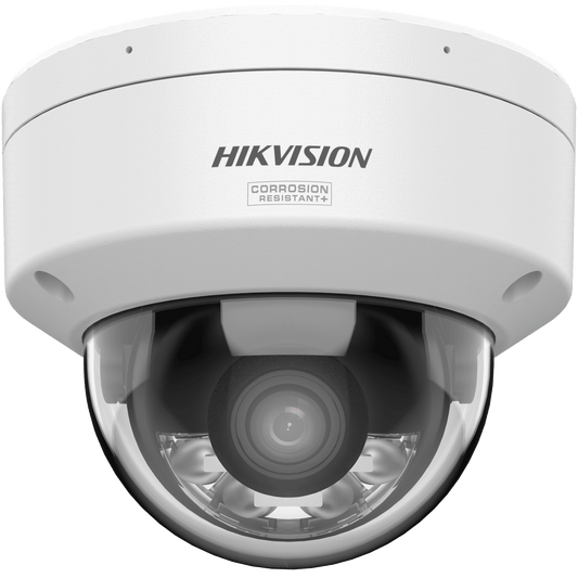 Domo IP 6 Megapixel / Lente 2.8 mm / Dual Light (40 mts IR + 40 mts Luz Blanca) / Darkfighter S / Exterior IP67 / IK10 / Microfono Integrado / WDR 130 dB / 4 Analíticos: AcuSense, Deteccion Facial, Conteo de Personas por Cruce y Zona