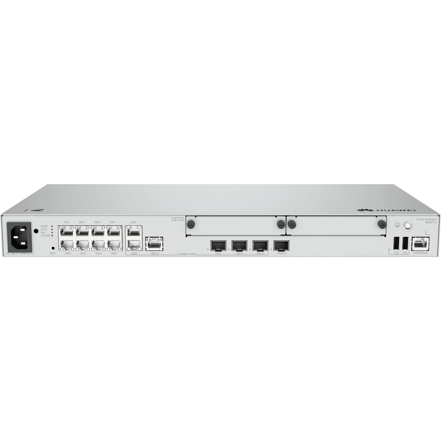 Router Empresarial / LAN: 1 SFP+ & 8×GE / WAN: 1 × SFP+ & 2×GE / 500 Usuarios / 128 APs Gestionables / 1,000 Túneles IPsec / 3 Gbps / Firewall NGFW IPS Antivirus