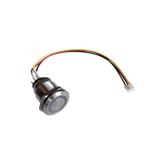 Botón Acero Inoxidable IP65 19 mm/ Control LED Programmable / Cable 60 cm
