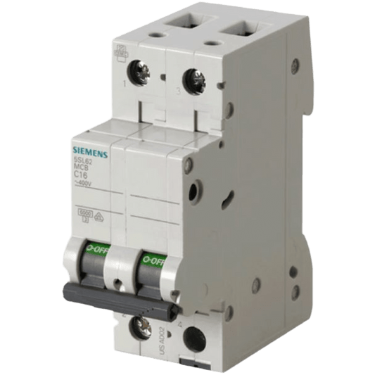 Interruptor Riel Dinn Tipo 5SL6, 2 polos, 10 amp