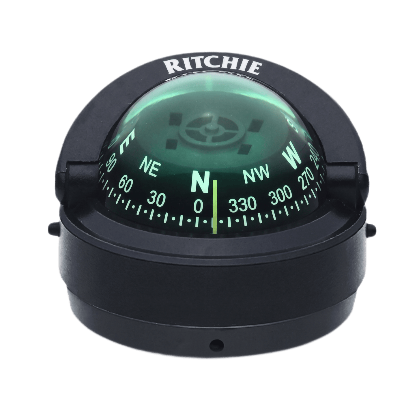 Brújula de Navegación Marítima Ritchie S-53 / Montaje en Bracket / Dial 2 3/4" (70 mm) / Iluminación Nocturna Verde / DirectiveForce Magnets / Construcción Compuesta Alta Temperatura / 100% Reparable
