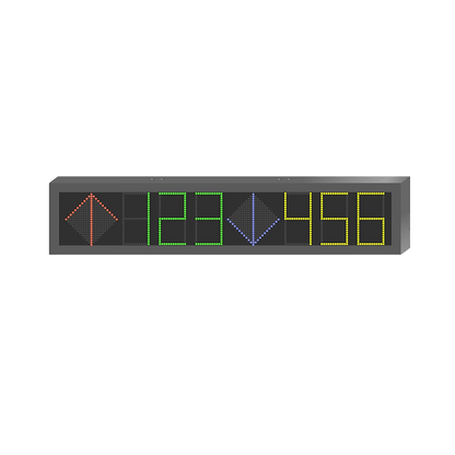 Panel LED de Estacionamiento Hikvision / 6 Dígitos con 2 Flechas / 7 Colores RGB / Comunicación RS485 y RJ45 / Display en Tiempo Real / Iconos Especiales / Montaje por Suspensión