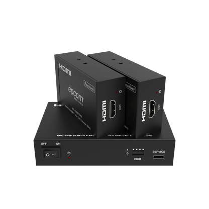 Splitter HDMI 1x2 | 4K@60Hz a 60m | 4K@30Hz a 70m | Cable Cat6 | EDID | HDCP 2.2 | Salida Loop