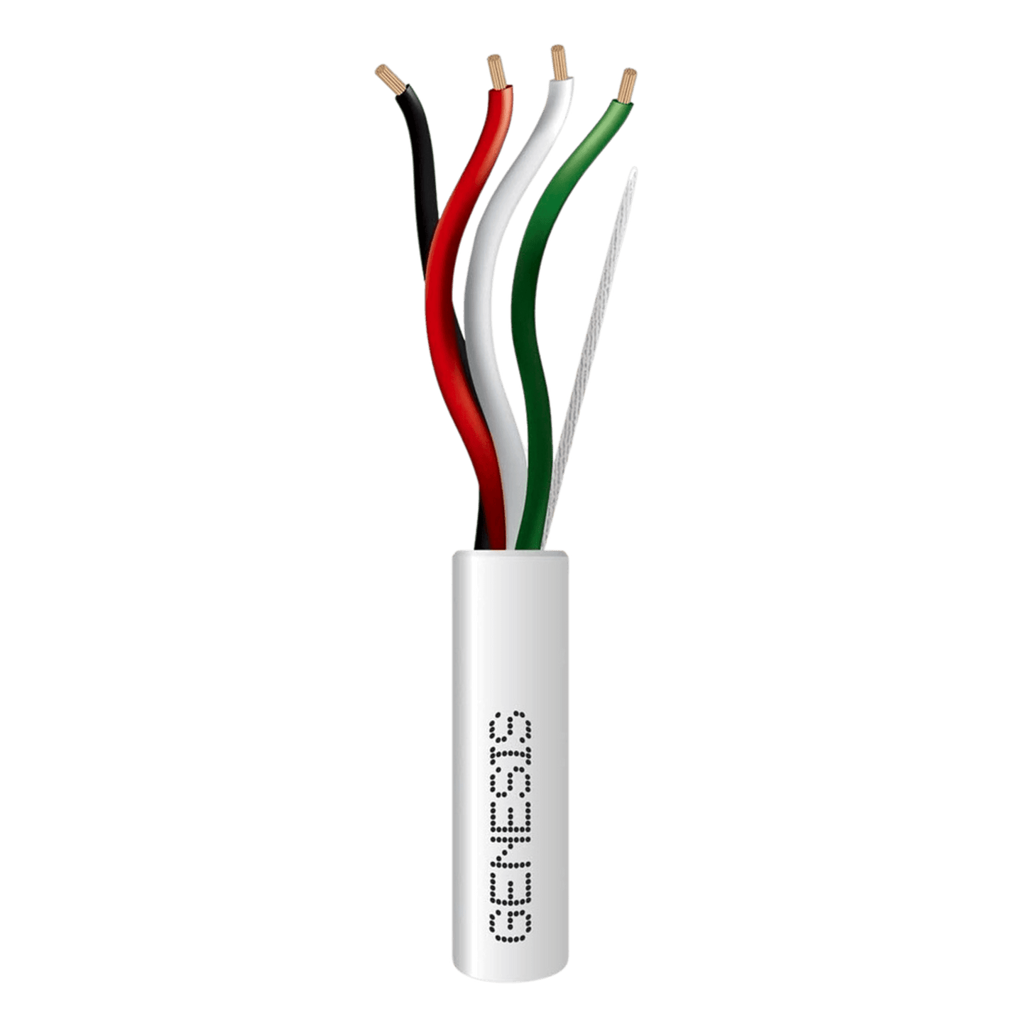 Bobina de 152 Metros (500 Pies) de Cable / 4 x 16 AWG / Cable Audacious / Riser / Libre de Oxígeno / Color Blanco / Aplicaciones de Alarmas de Intrusión y Automatización