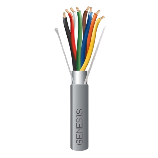 Bobina de 305 Metros (1000 Pies) / Cable de Cobre / 8 x 22 AWG / Riser / Tipo CMR-CL3R / Blindado / Gris / Para Aplicaciones de Control de Acceso / Alarmas de Intrusión / Automatización / Interfonos y TV Porteros