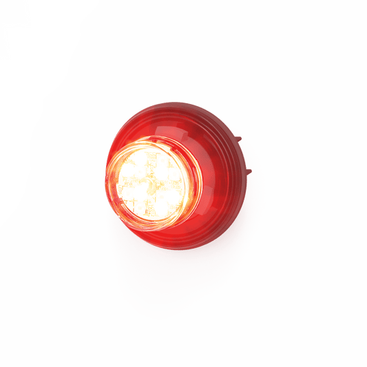 Estrobo Oculto de 12 LED, Rojo/Azul, Bisel Negro, Lente Transparente