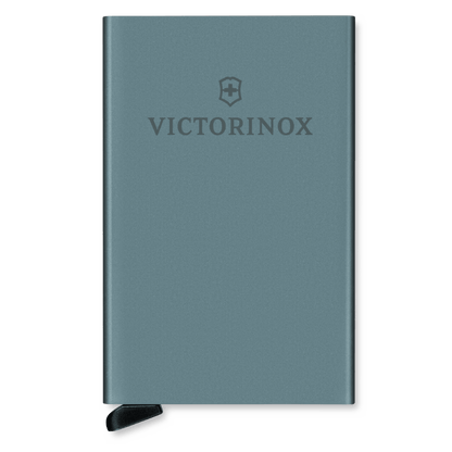Tarjetero / Almacenamiento Seguro 4-6 Tarjetas / Aluminio Duradero / Protección RFID / Sistema Deslizamiento Patentado / Color Gris.