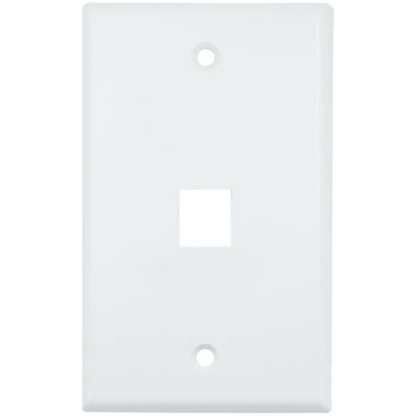 Placa de Pared (Face Plate) / 1 Puerto / Color Blanco / Caja con 20 Piezas / ABS