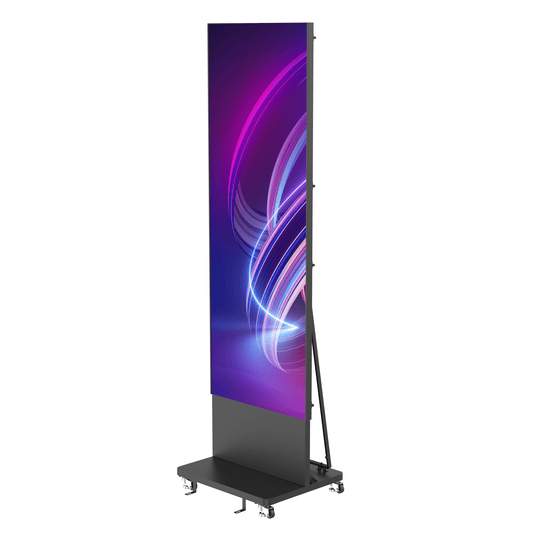 Poster LED de Piso / Pixel Pitch 1.5 mm / Modular (Puede Crecer con Mas Posters) / Case para Transporte / Uso en Interior / Calidad de Video Destacada