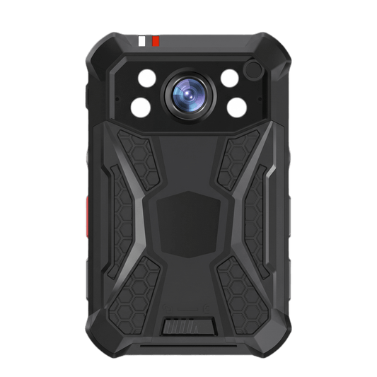 Body Camera Portátil / Grabación a 2K / Pantalla 2.4" LCD / IP68 / H.265 / 64GB de Almacenamiento / GPS / WIFI / 3G y 4G / Fotos de Hasta 40 Megapixel / Micrófono Integrado