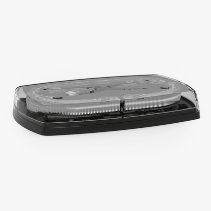 Mini torreta de 48 LED 10" Ámbar/Claro, Lente Transparente, Cableado