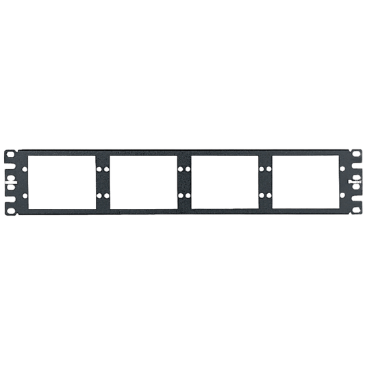 Patch Panel de Fibra Óptica, Para 8 Placas Acopladoras FAP o FMP, Color Negro, 2UR