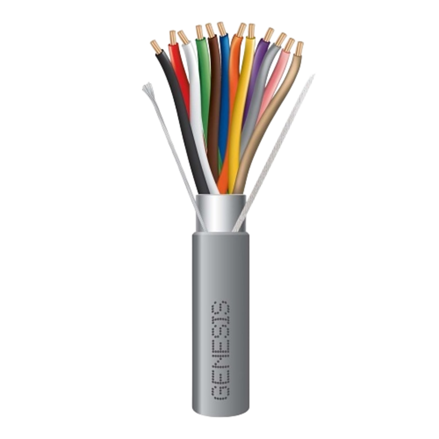Carrete de 305 Metros (1000 Pies) / Cable 12 x 18 AWG / Color Gris / Blindado / Riser / Aplicaciones de Audio Control de Acceso y Automatización