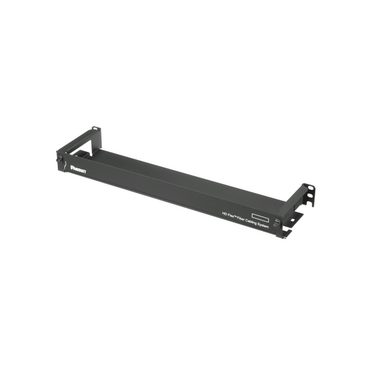 Organizador de Cables Frontal, para Panel de Fibra Óptica HD Flex, de 1 UR, Color Negro