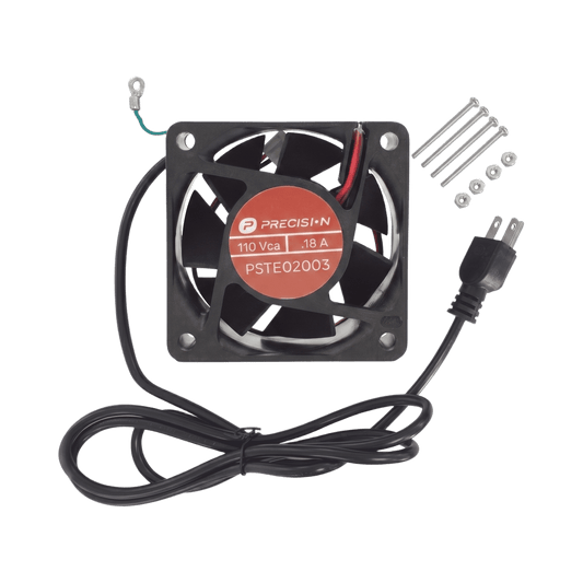Ventilador de 110 Vca de 12 x 12 cm con Cable y Tornillería