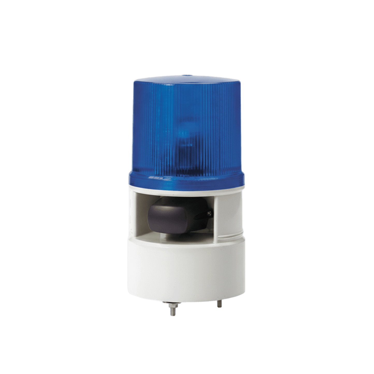 Luces de advertencia color Azul con sirena incorporada con 5 tonos máx. 105 dB en 110 VCA