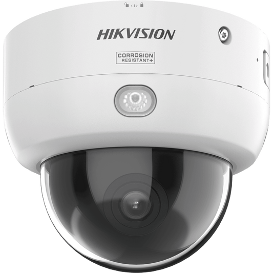 Domo IP 4 Megapixel / Lente 2.8 mm / Dual Light (40 mts IR + 40 mts Luz Blanca) / Darkfighter S / Exterior IP67 / IK10 / Microfono Integrado / WDR 130 dB / 4 Analíticos: AcuSense, Deteccion Facial, Conteo de Personas por Cruce y Zona