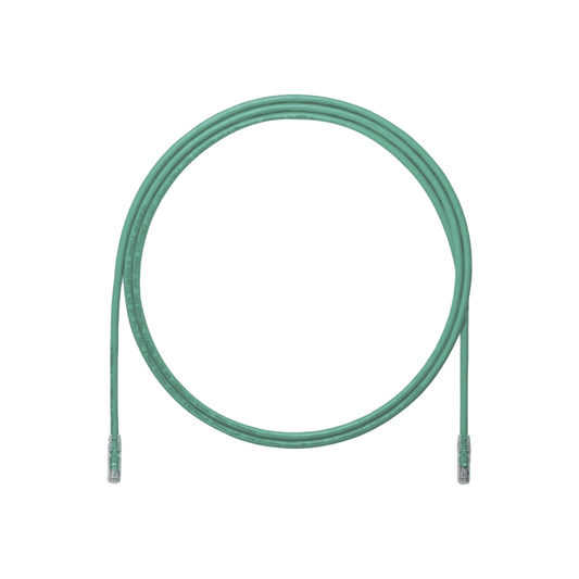Cable de Parcheo UTP, Cat6A, 24 AWG, CM, Color Verde, 0.61 Metros (2 Pies)