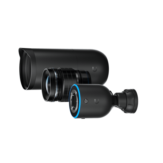 UniFi Protect AI DSLR – Cámara 4K PoE+ para Interior/Exterior con Sensor de Alta Sensibilidad, Lente Fija Gran Angular de 17 mm y Analítica Avanzada por IA
