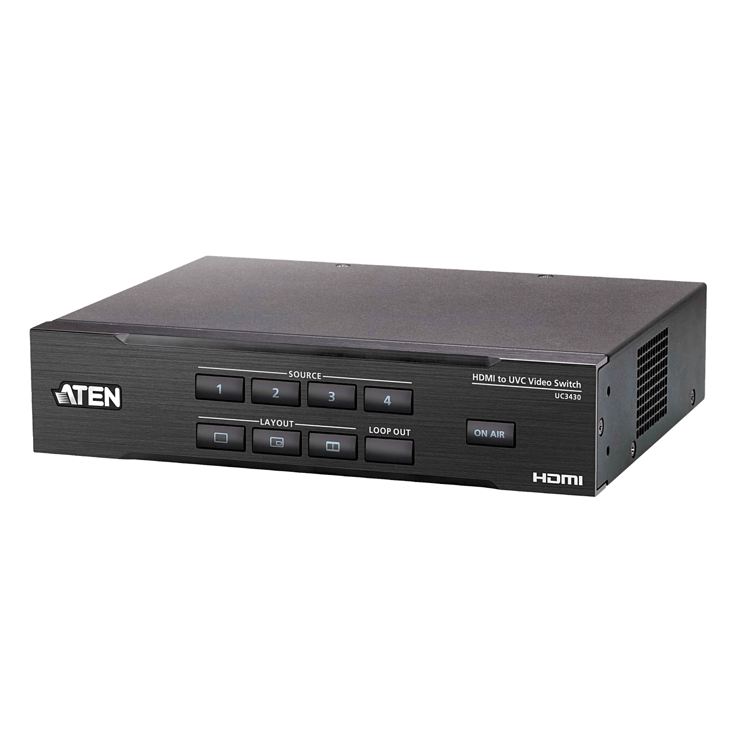 Switcher HDMI a USB 4 Entradas | 4K@60 | USB-C Streaming | Audio Mixer | PiP/Chroma | Control App