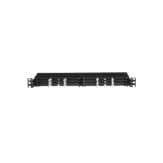 Panel de Distribución de Fibra Óptica, Acepta 18 Cassettes HD Flex en 4 Espacios, Hasta 144 Fibras, 1 UR