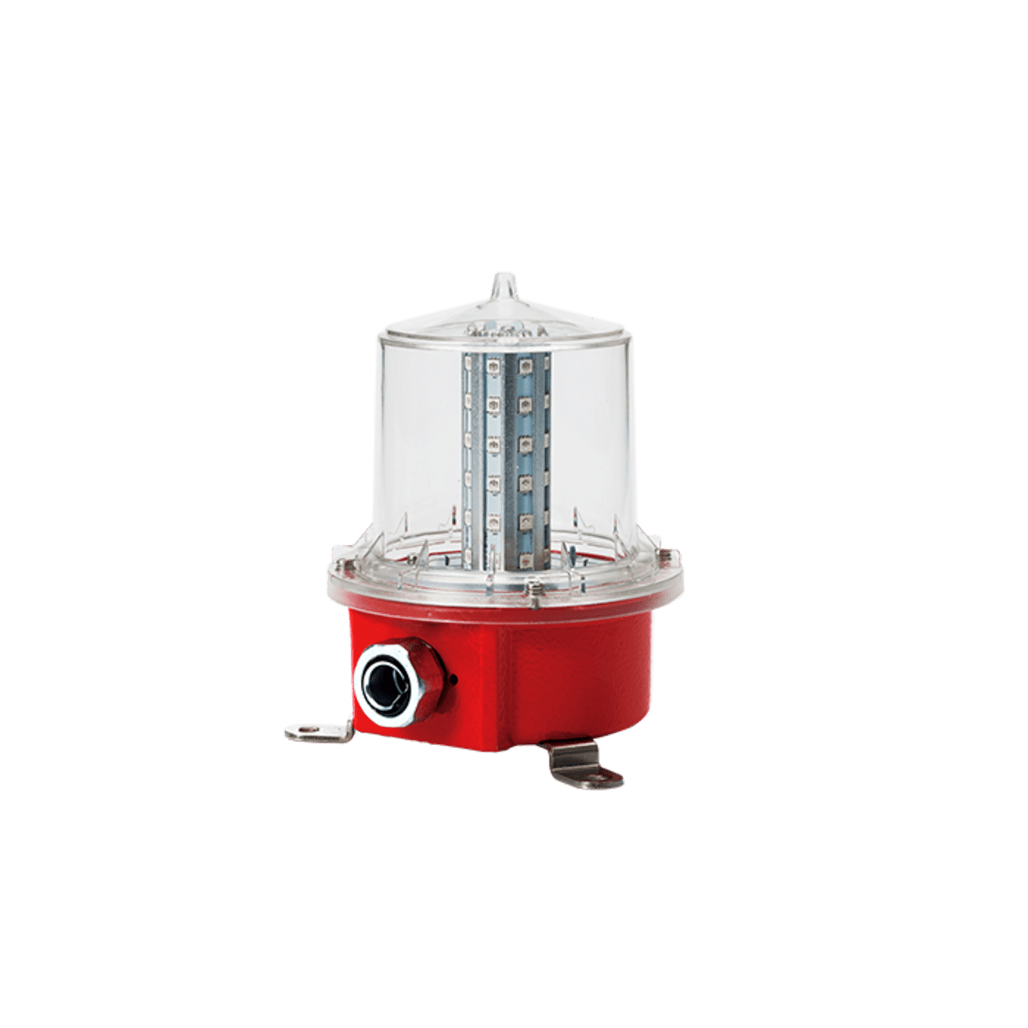 Luz de Obstrucción de Aviación LED de Baja Intensidad Tipo A Color Rojo, 110 VCA, Protección IP66 y Grado ICAO