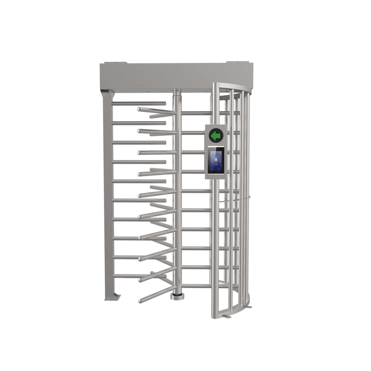 Torniquete SENCILLO (1 Carril) de Cuerpo Completo Bidireccional / Exterior /  Acero Inoxidable SUS304 / 30 Personas por Minuto / Compatible con Reconocimiento Facial (Terminal no Incluida)