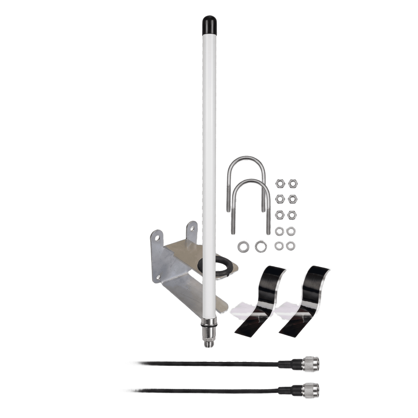 Antena LoRa Omnidireccional para Exterior / 6 dBi / 863-928 MHz / Dipolo Colineal / IP67 / Protección DC Ground / Resistencia al Viento 240 km/h (150 mph) / Cable LMR195 1 m (3.28 ft)