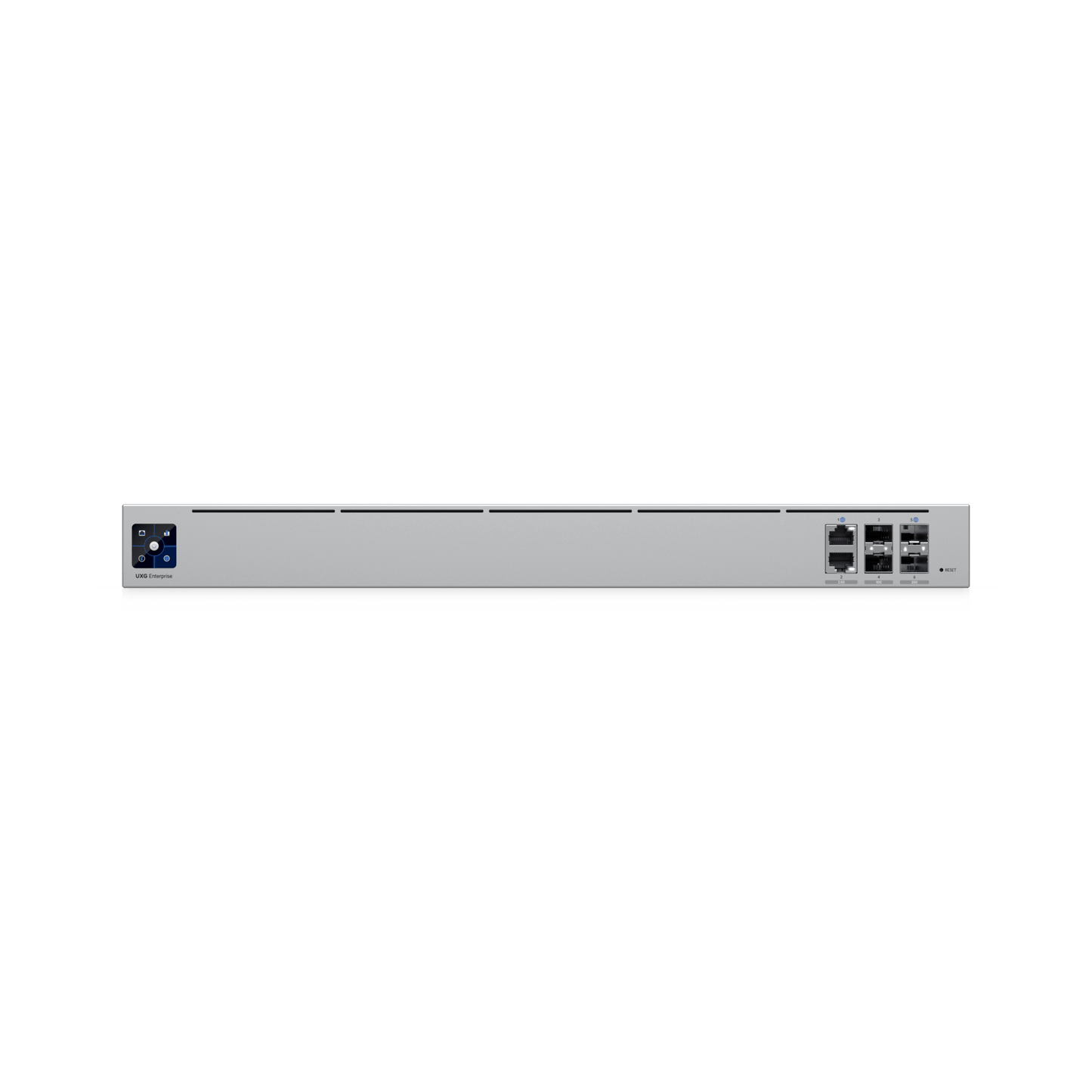 UniFi Enterpirse Router Empresarial de Alto Rendimiento / 12.5 Gbps IDS/IPS / Firewall de Capas Aplicativa / 5 Puertos WAN Máx. (1x25G SFP28, 1x2.5 GbE RJ45) / Conexión VPN Avanzada / Redundancia PSU Hot-Swappable / Montaje en Rack 1U
