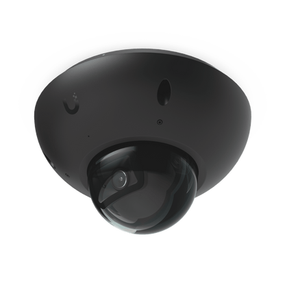 UniFi G6 Dome – Cámara 4K Antivandálica y Todo Clima con Sensor de 8 MP (1/1.8”), Motor de IA Multi-TOPS y Visión Nocturna Infrarroja de Largo Alcance, Color Negro